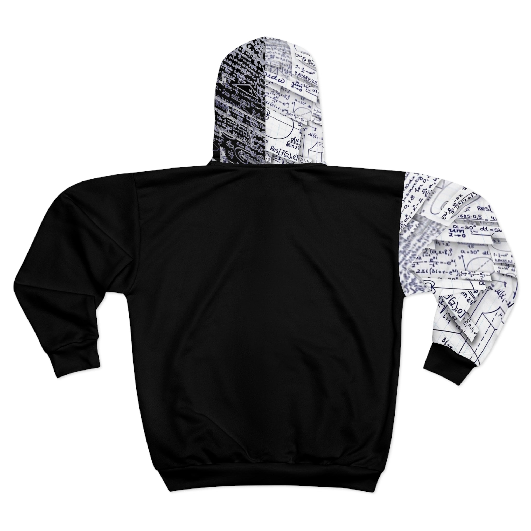 Unisex Zip Hoodie (AOP) | Crazy Math Equation Collection | Math Art | Gift | Math Equation black by SharksEye Treasures