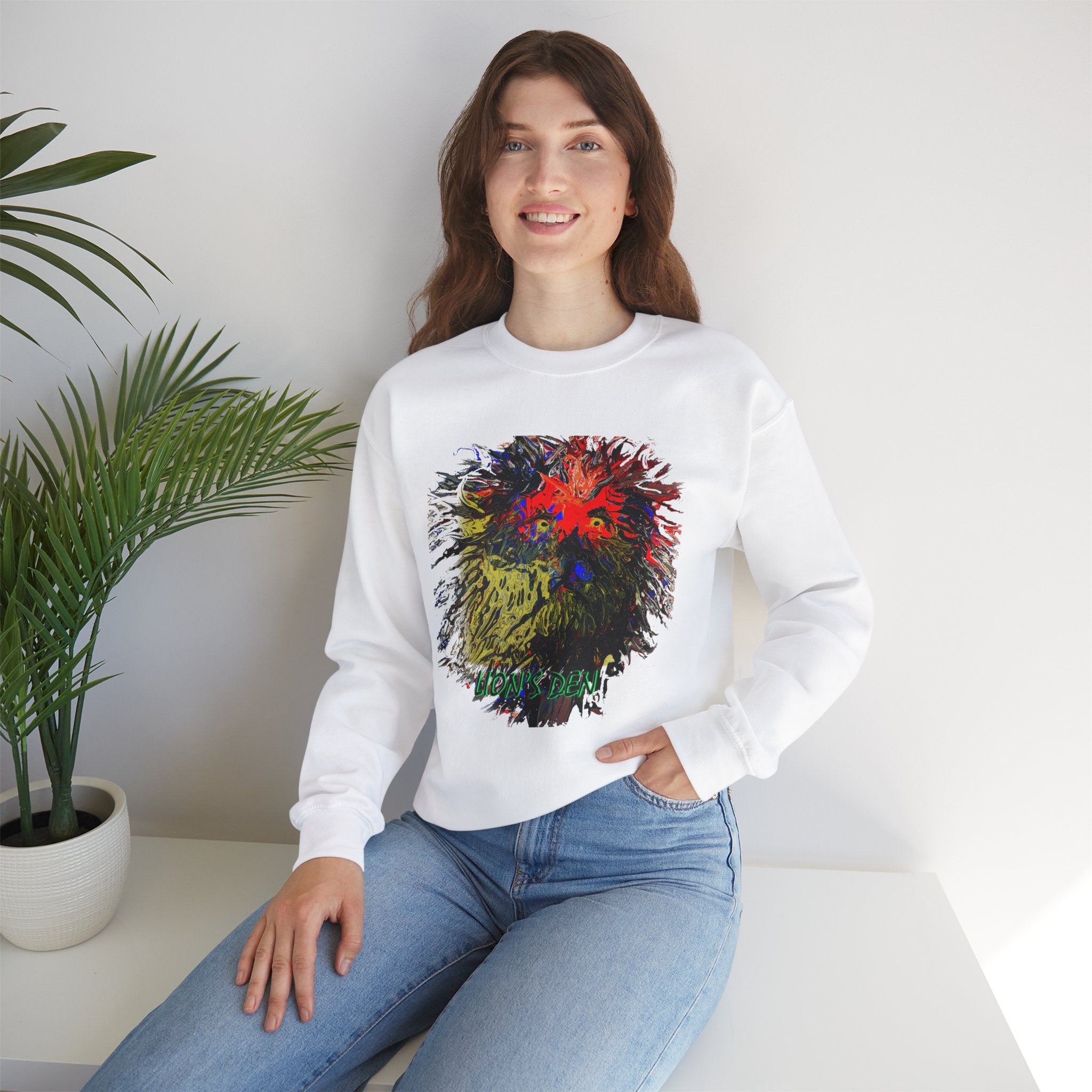 Unisex Heavy Blend™ Crewneck Sweatshirt Lions Den Collection by SharksEye Treasures