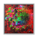 Matte Canvas, Framed (Multi-color) Lion Abstract Collection by SharksEye Treasures