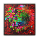 Matte Canvas, Framed (Multi-color) Lion Abstract Collection by SharksEye Treasures