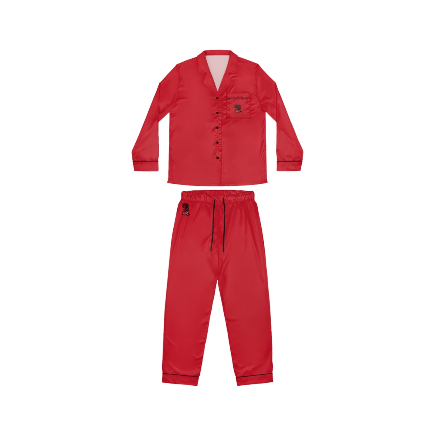 Women's Satin Pajamas (AOP) Delta Sigma Theta Collection by SharksEye Treasures