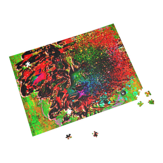 Crazy Puzzle (500, 1000-Piece) Lion Abstract Collection by SharksEye Treasures
