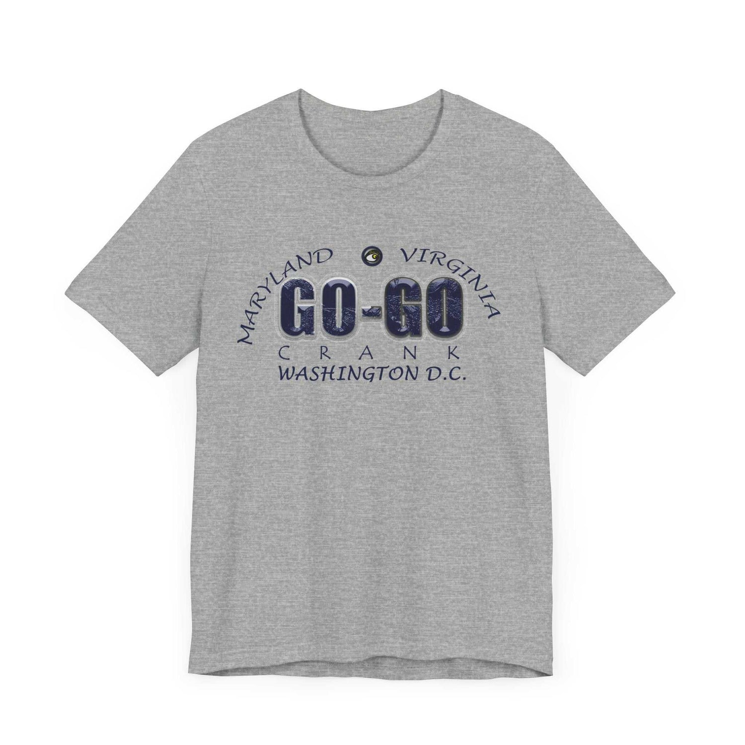 Unisex jersey short sleeve tee from Go-Go Music Collection by SharksEye Treasures, soft cotton, classic fit