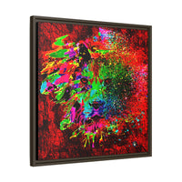 Matte Canvas, Framed (Multi-color) Lion Abstract Collection by SharksEye Treasures