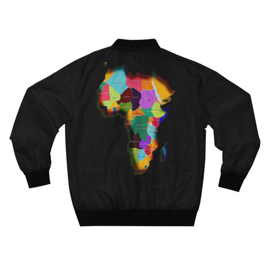 Men's Bomber Jacket (AOP) Motherland Africa Collection by SharksEye Treasures