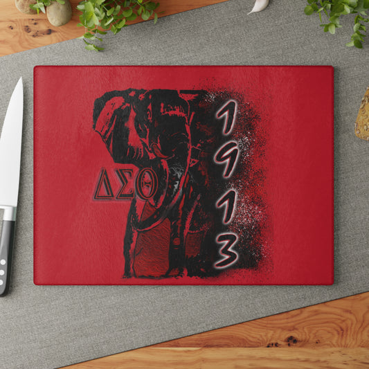 Delta Sigma Theta Glass Cutting Board Delta Sigma Theta Sorority by SharksEye Treasures