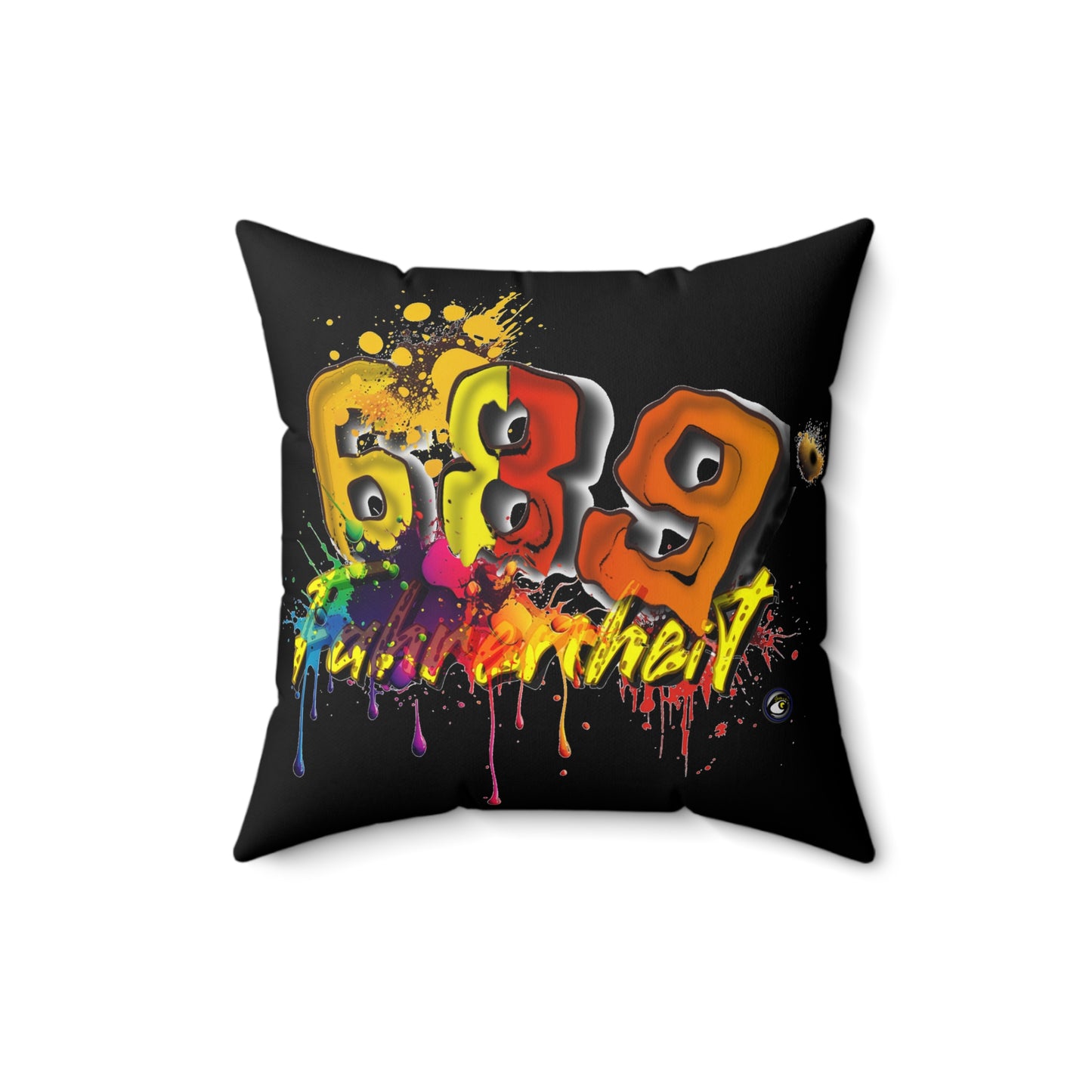 Spun Polyester Square Pillow 689 Fahrenheit Collection by SharksEye Treasures