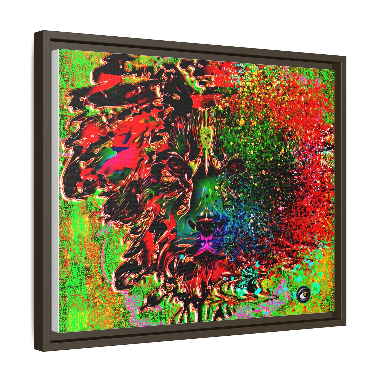 Matte Canvas, Framed (Multi-color) Lion Abstract Collection by SharksEye Treasures