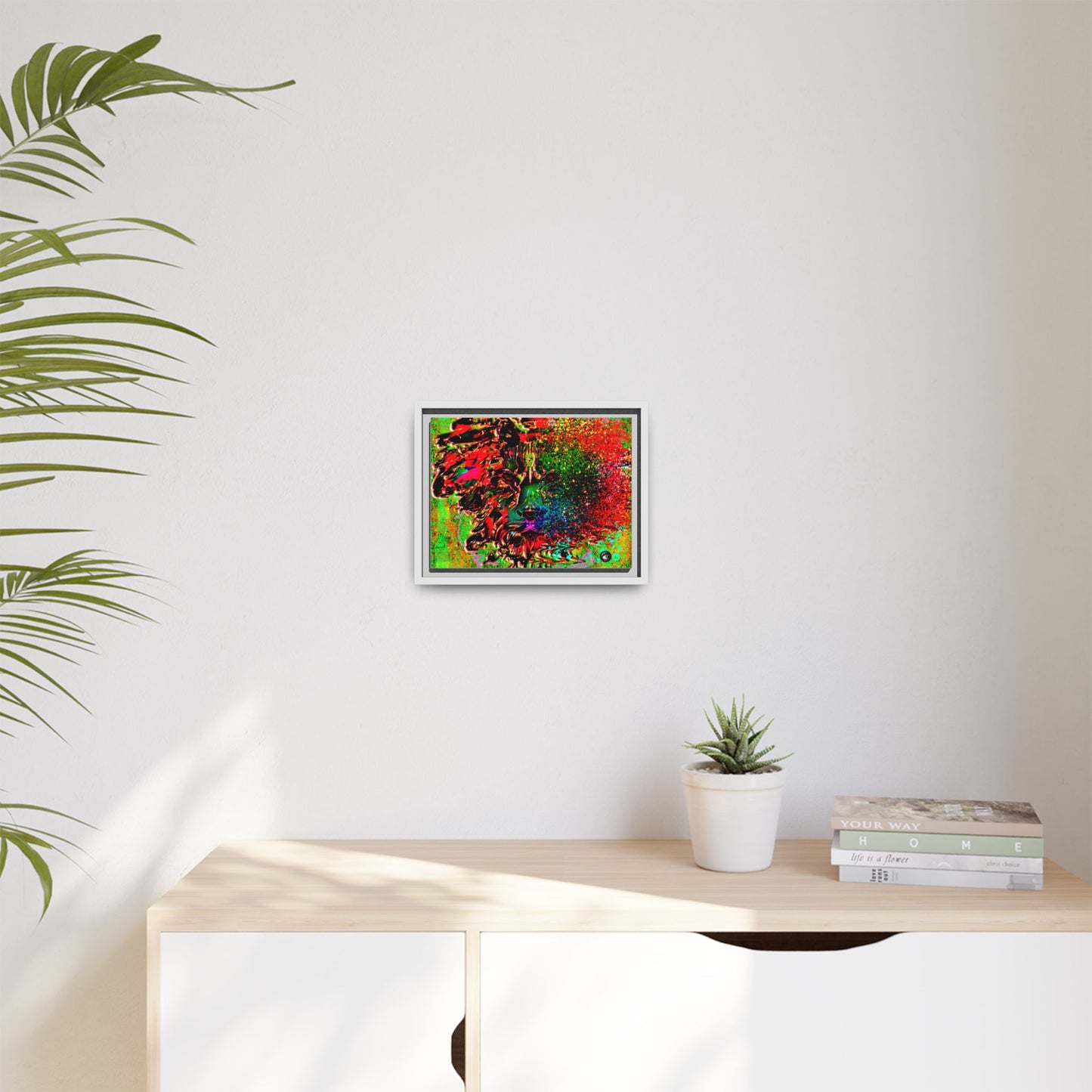 Matte Canvas, Framed (Multi-color) Lion Abstract Collection by SharksEye Treasures