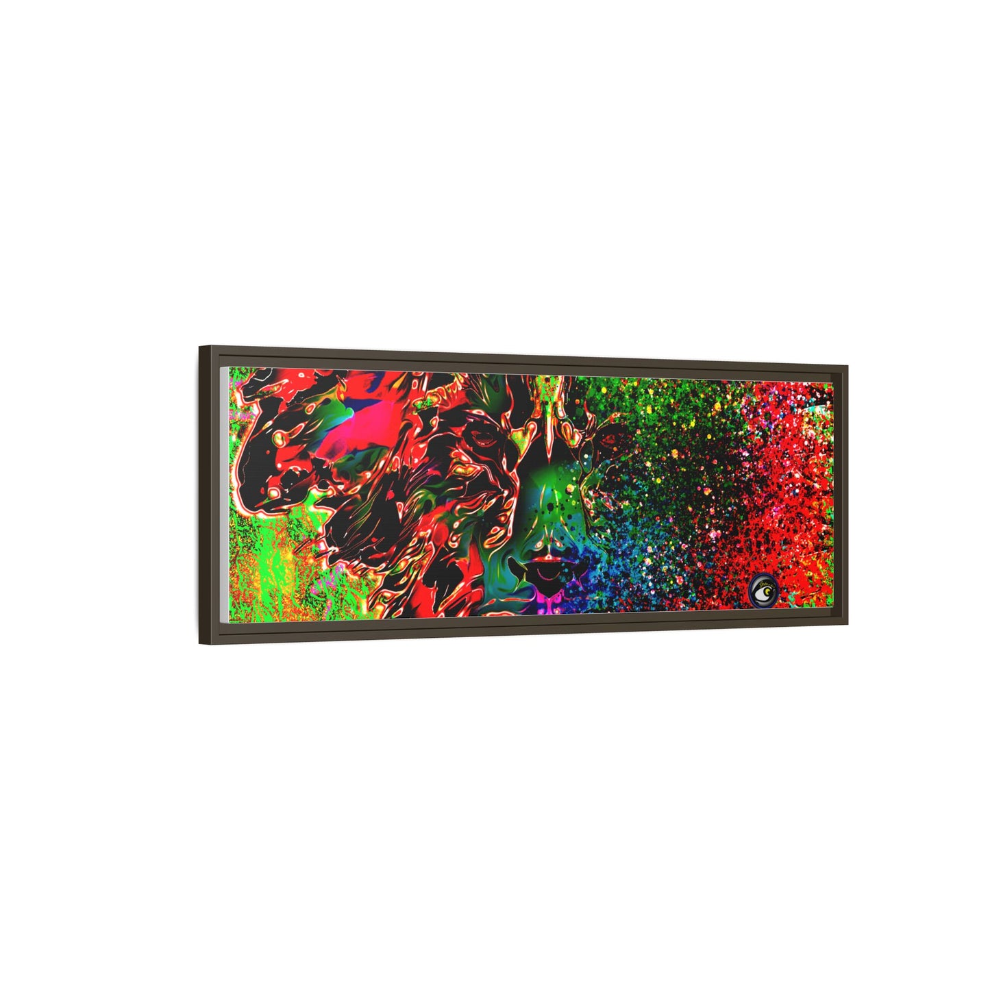 Matte Canvas, Framed (Multi-color) Lion Abstract Collection by SharksEye Treasures