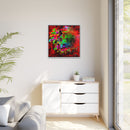 Matte Canvas, Framed (Multi-color) Lion Abstract Collection by SharksEye Treasures