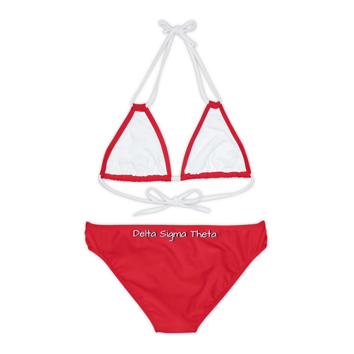 Strappy Bikini Set (AOP) Delta Sigma Theta Collection by SharksEye Treasures