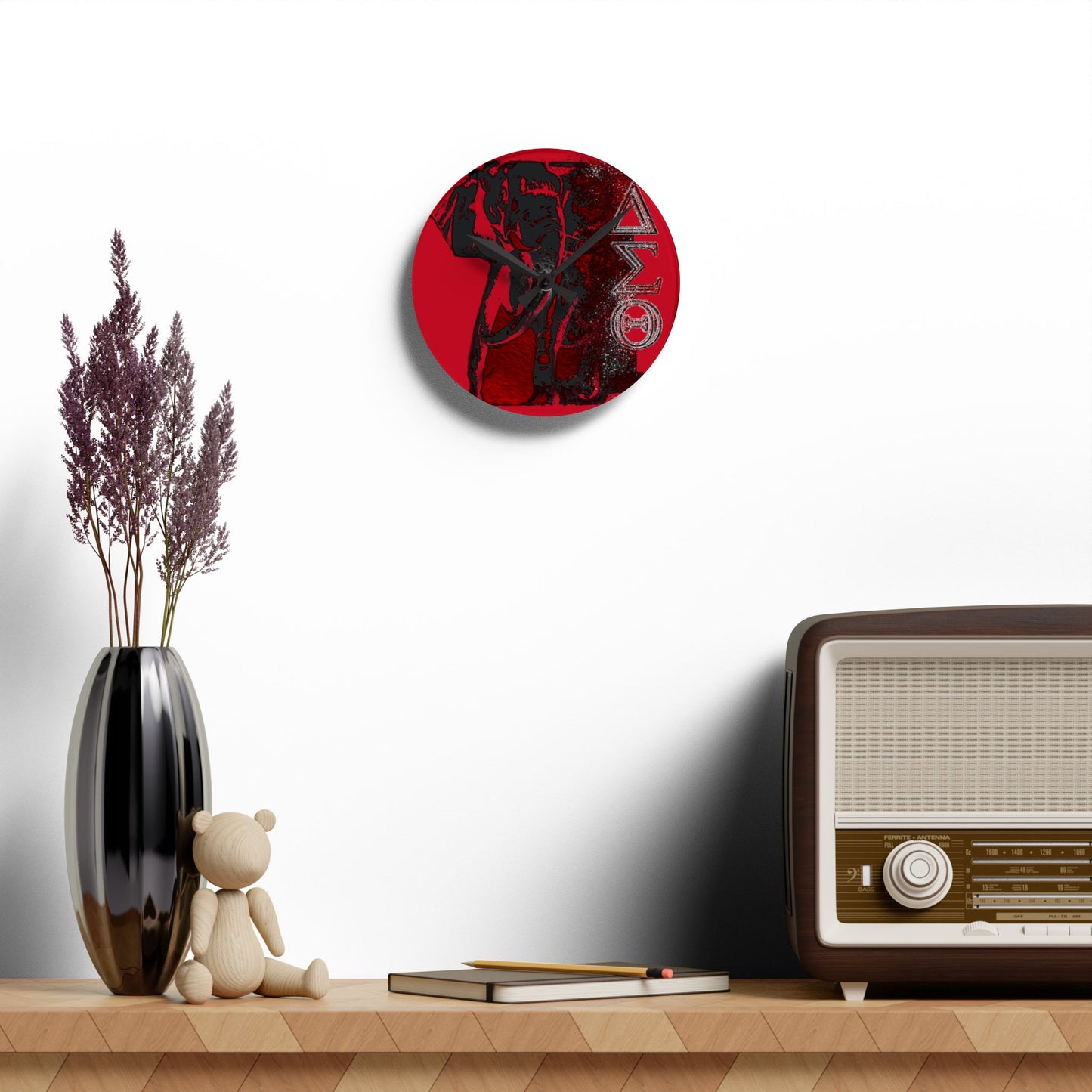 Acrylic Wall Clock Delta Sigma Theta Collection by SharksEye Treasures.