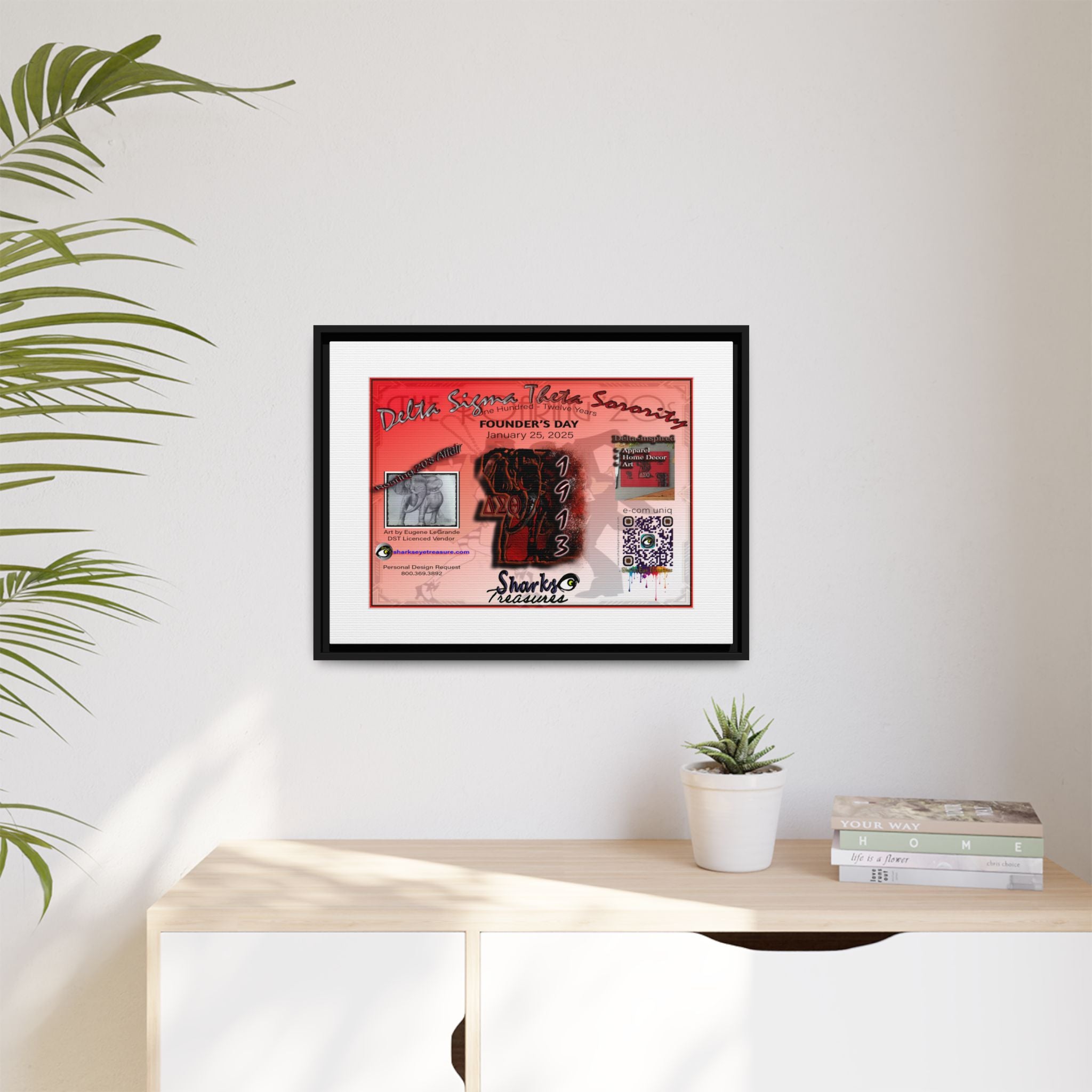 Matte Canvas, Framed (Multi-color) Delta Sigma Theta Collection by SharksEye Treasures