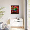 Matte Canvas, Framed (Multi-color) Lion Abstract Collection by SharksEye Treasures