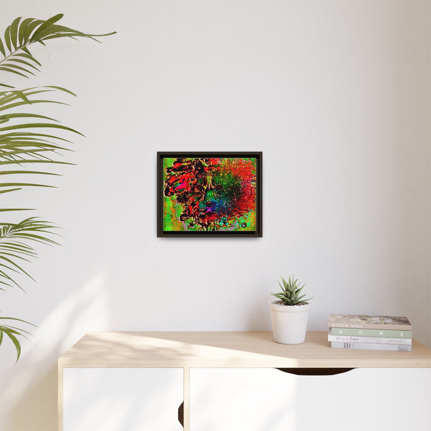 Matte Canvas, Framed (Multi-color) Lion Abstract Collection by SharksEye Treasures