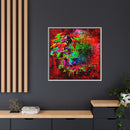 Matte Canvas, Framed (Multi-color) Lion Abstract Collection by SharksEye Treasures