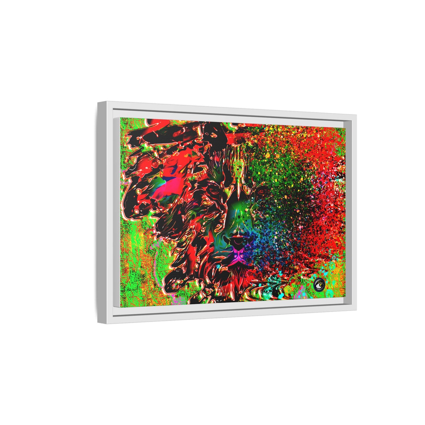 Matte Canvas, Framed (Multi-color) Lion Abstract Collection by SharksEye Treasures