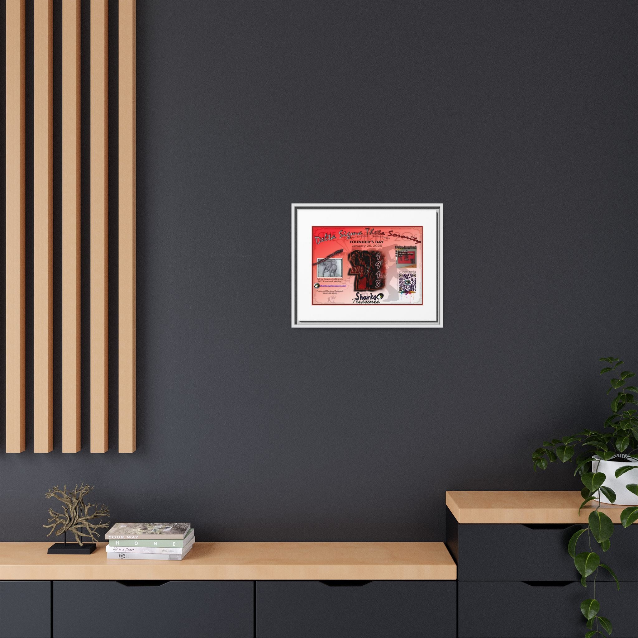 Matte Canvas, Framed (Multi-color) Delta Sigma Theta Collection by SharksEye Treasures