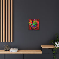 Matte Canvas, Framed (Multi-color) Lion Abstract Collection by SharksEye Treasures