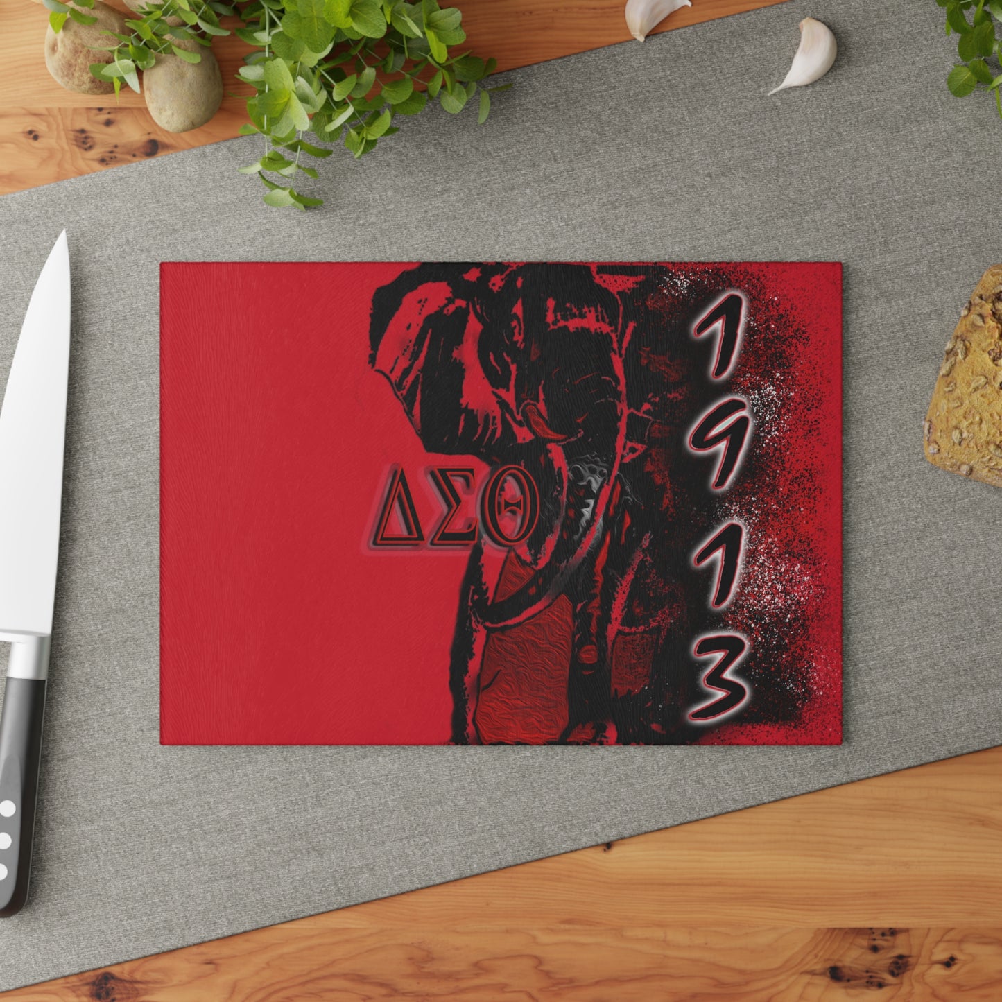 Glass Cutting Board Delta Sigma Theta Sorority by SharksEye Treasures