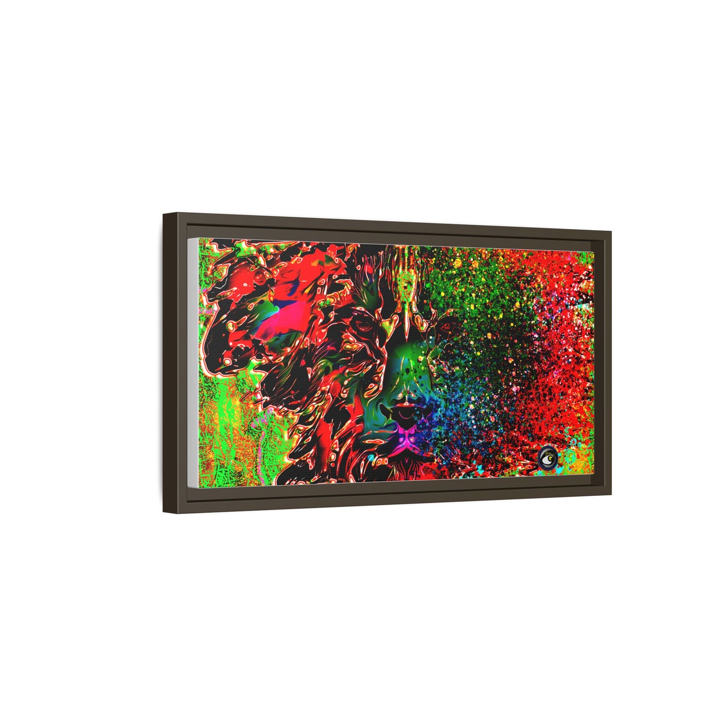 Matte Canvas, Framed (Multi-color) Lion Abstract Collection by SharksEye Treasures