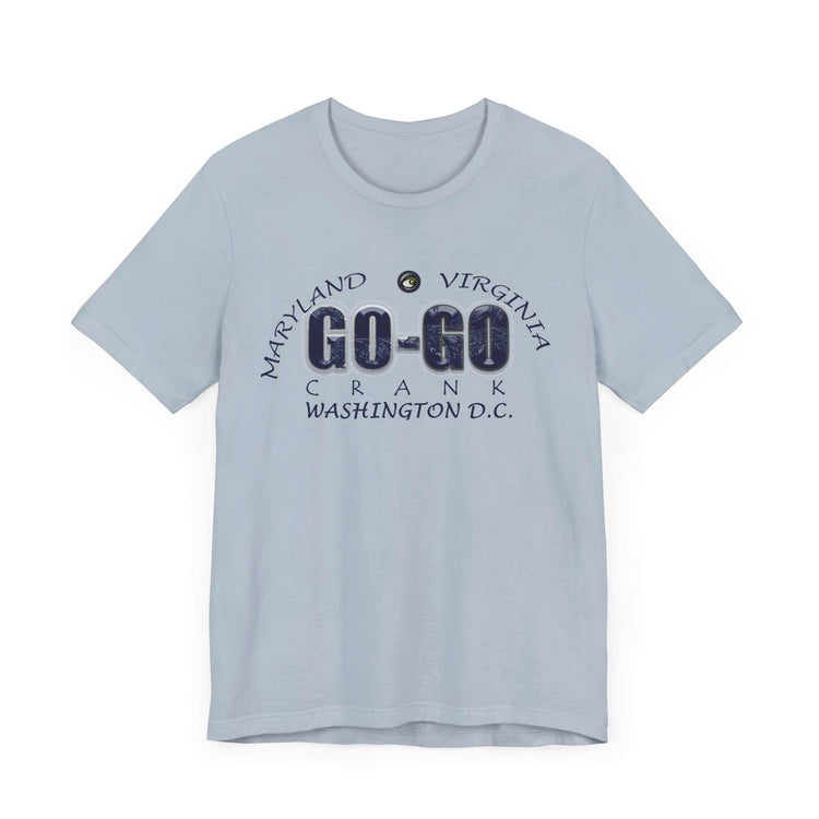 Unisex jersey short sleeve tee from Go-Go Music Collection by SharksEye Treasures with soft cotton and ribbed collar