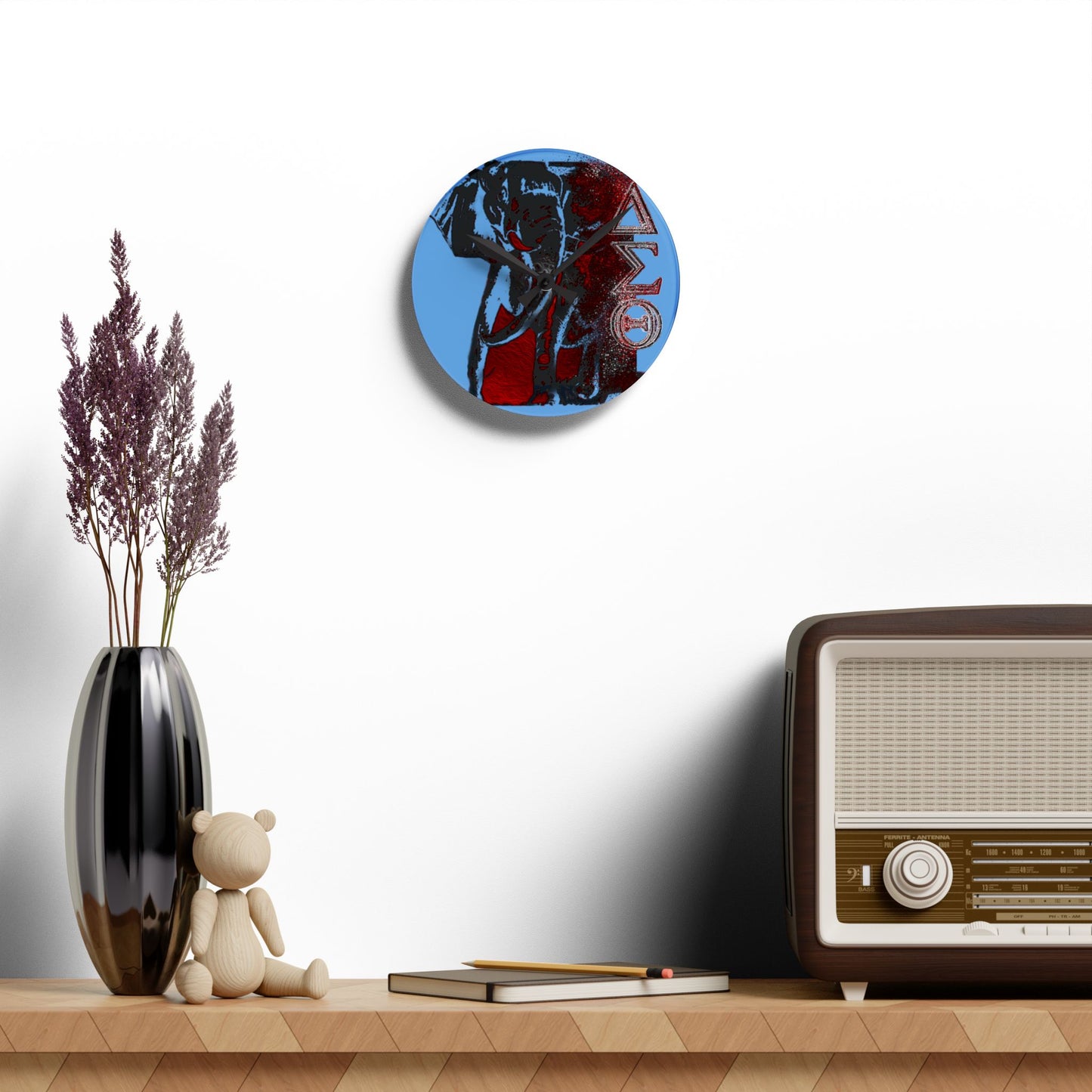 Acrylic Wall Clock Delta Sigma Theta Collection by SharksEye Treasures.