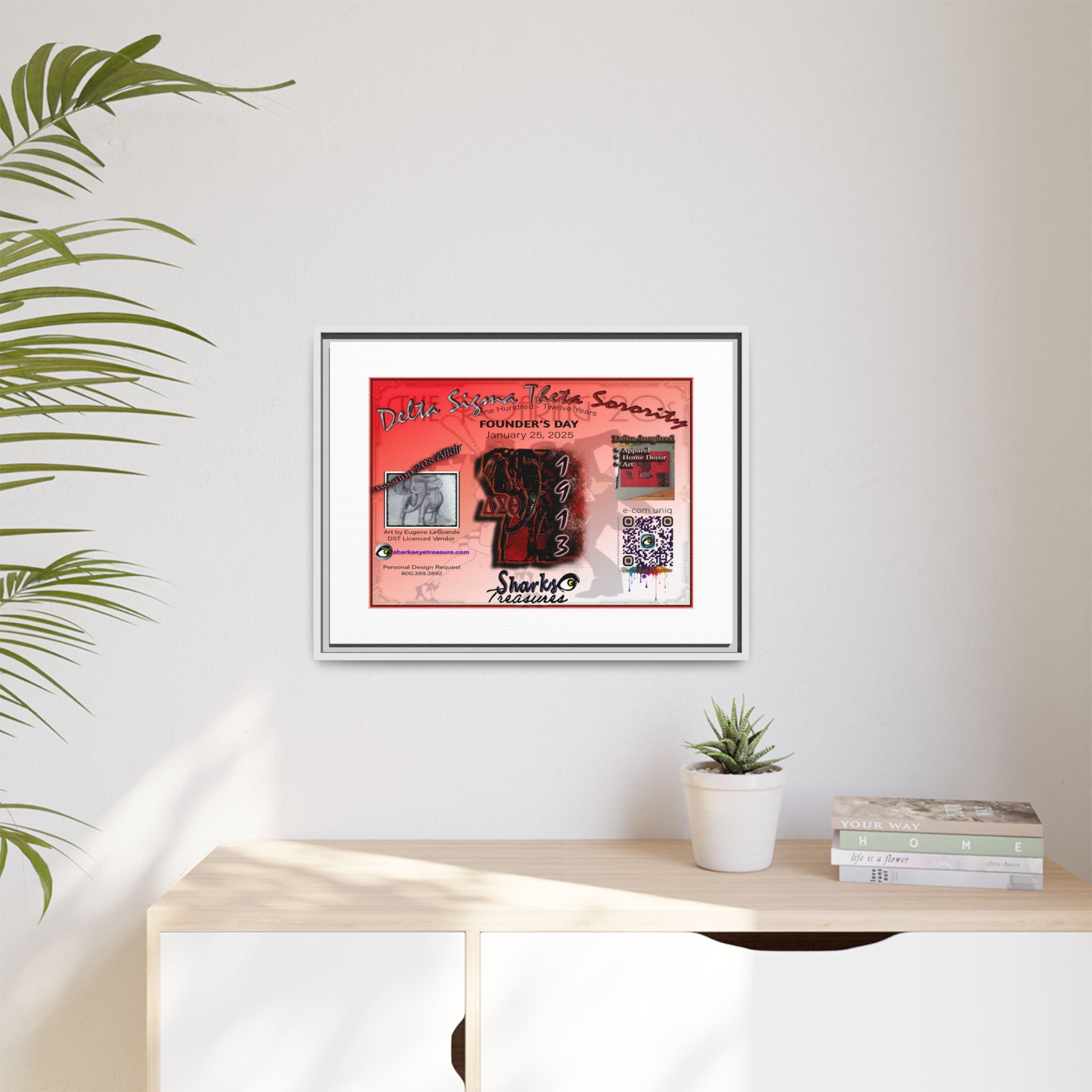 Matte Canvas, Framed (Multi-color) Delta Sigma Theta Collection by SharksEye Treasures