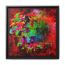 Matte Canvas, Framed (Multi-color) Lion Abstract Collection by SharksEye Treasures