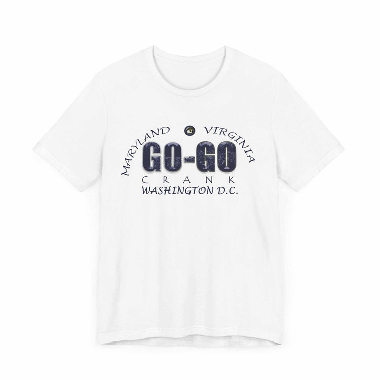 Unisex jersey short sleeve tee from Go-Go Music Collection by SharksEye Treasures with soft cotton and classic fit