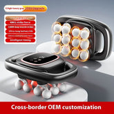 12-head massage gun with LED screen and multi-gear adjustment in gray color