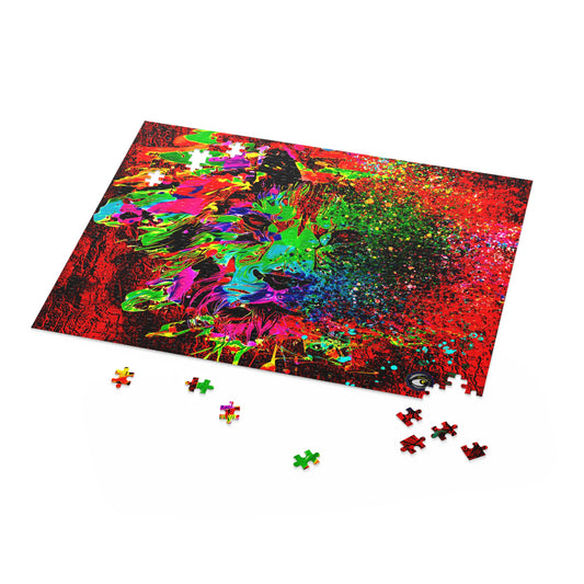 Crazy Puzzle (500-Piece) Lion Abstract Collection by SharksEye Treasures