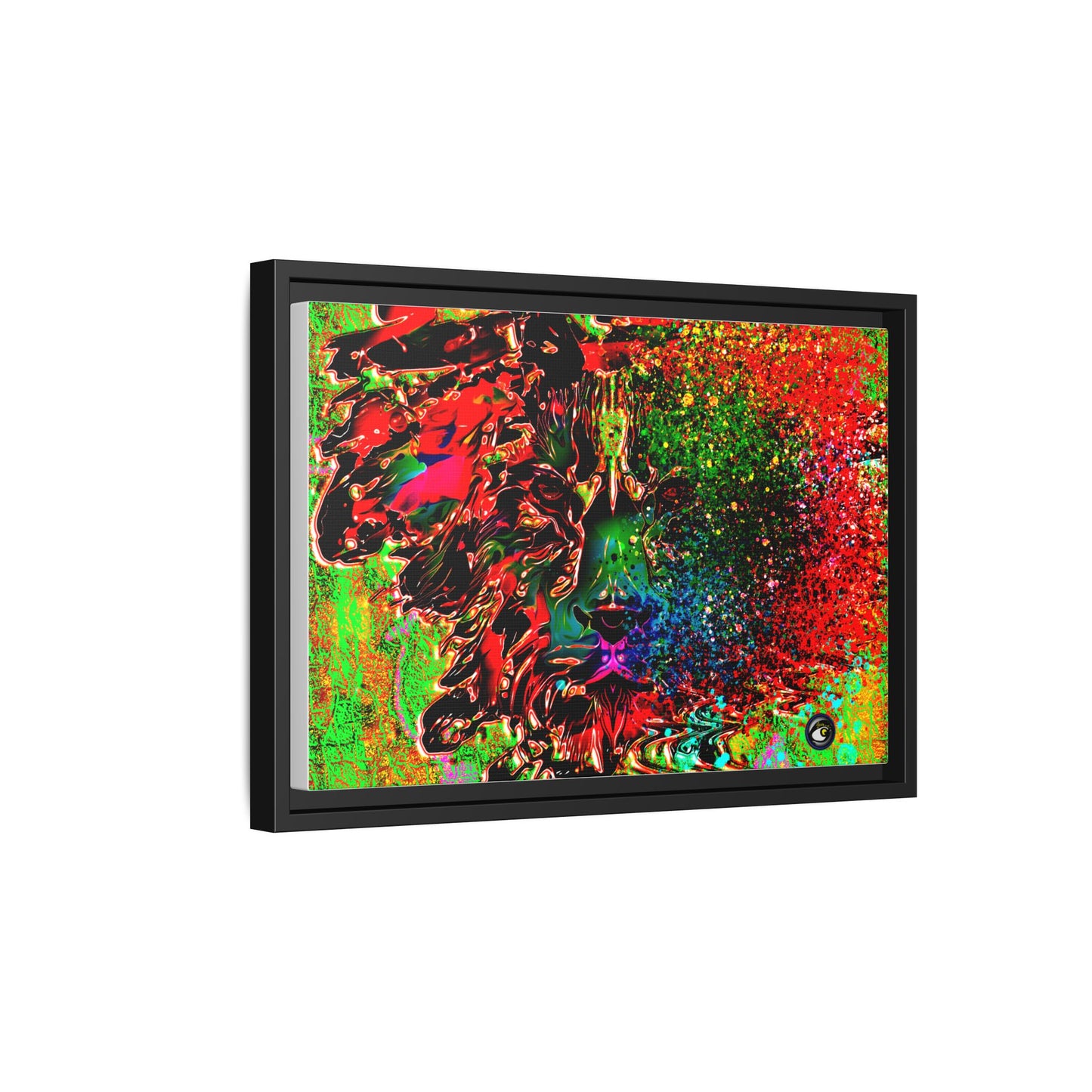 Matte Canvas, Framed (Multi-color) Lion Abstract Collection by SharksEye Treasures