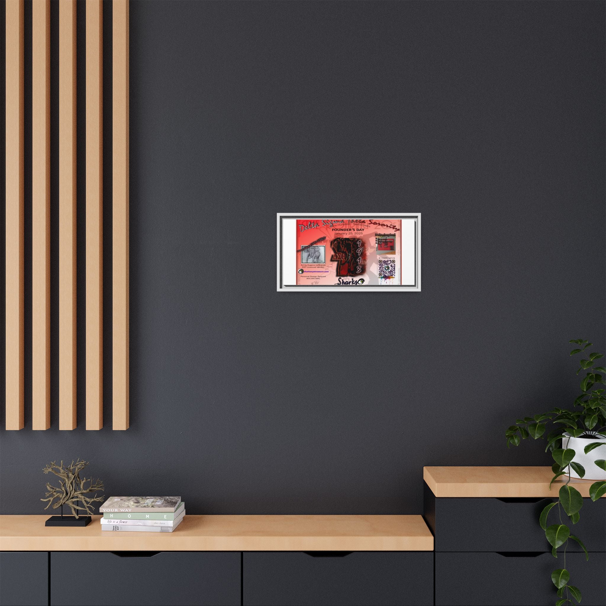 Matte Canvas, Framed (Multi-color) Delta Sigma Theta Collection by SharksEye Treasures