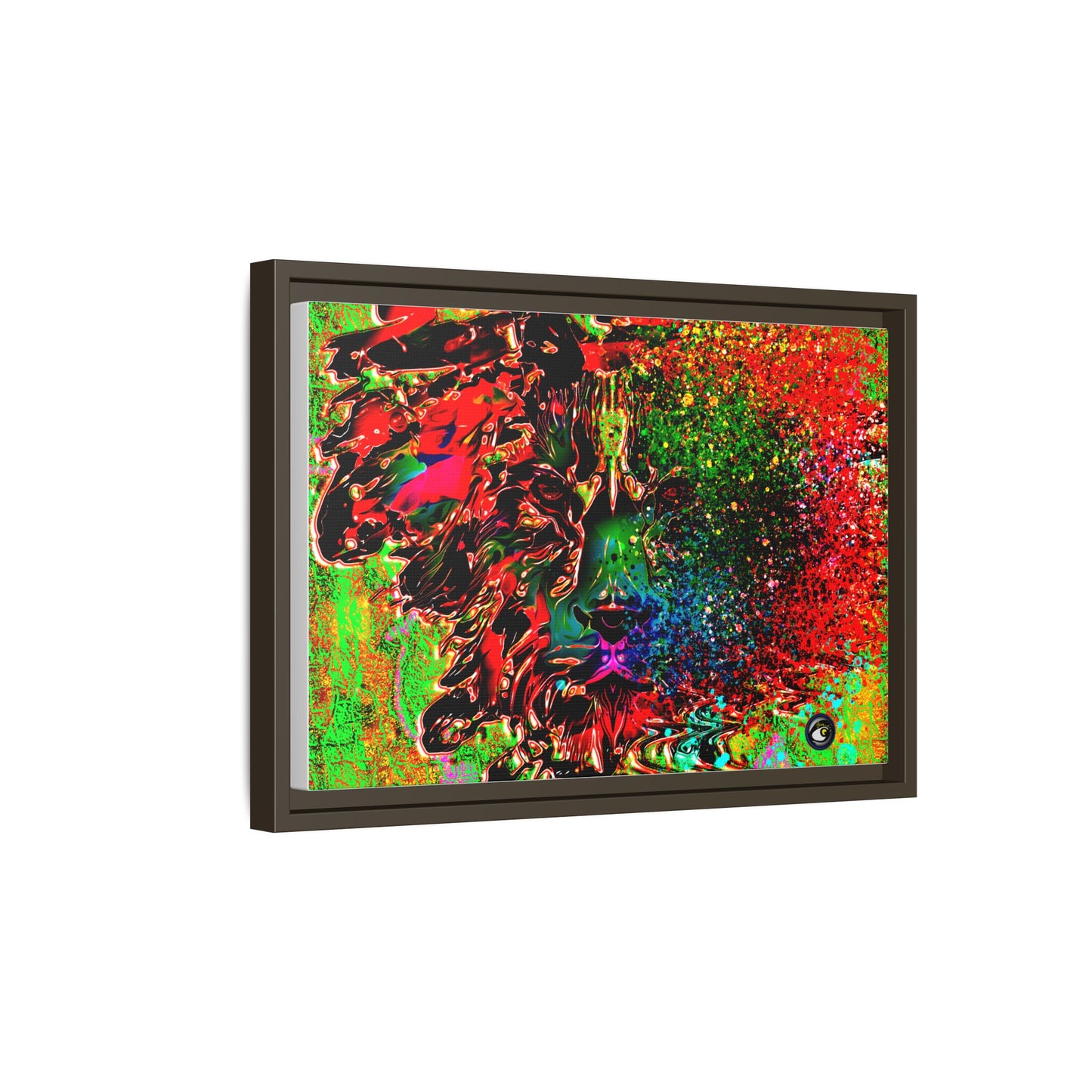 Matte Canvas, Framed (Multi-color) Lion Abstract Collection by SharksEye Treasures