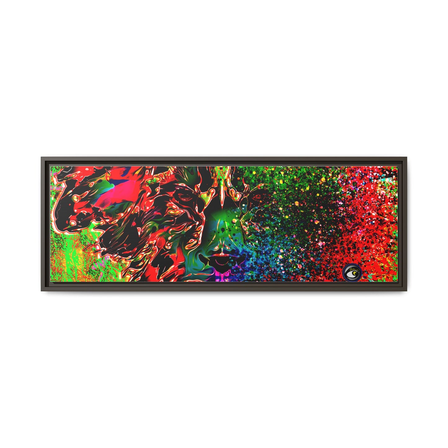 Matte Canvas, Framed (Multi-color) Lion Abstract Collection by SharksEye Treasures