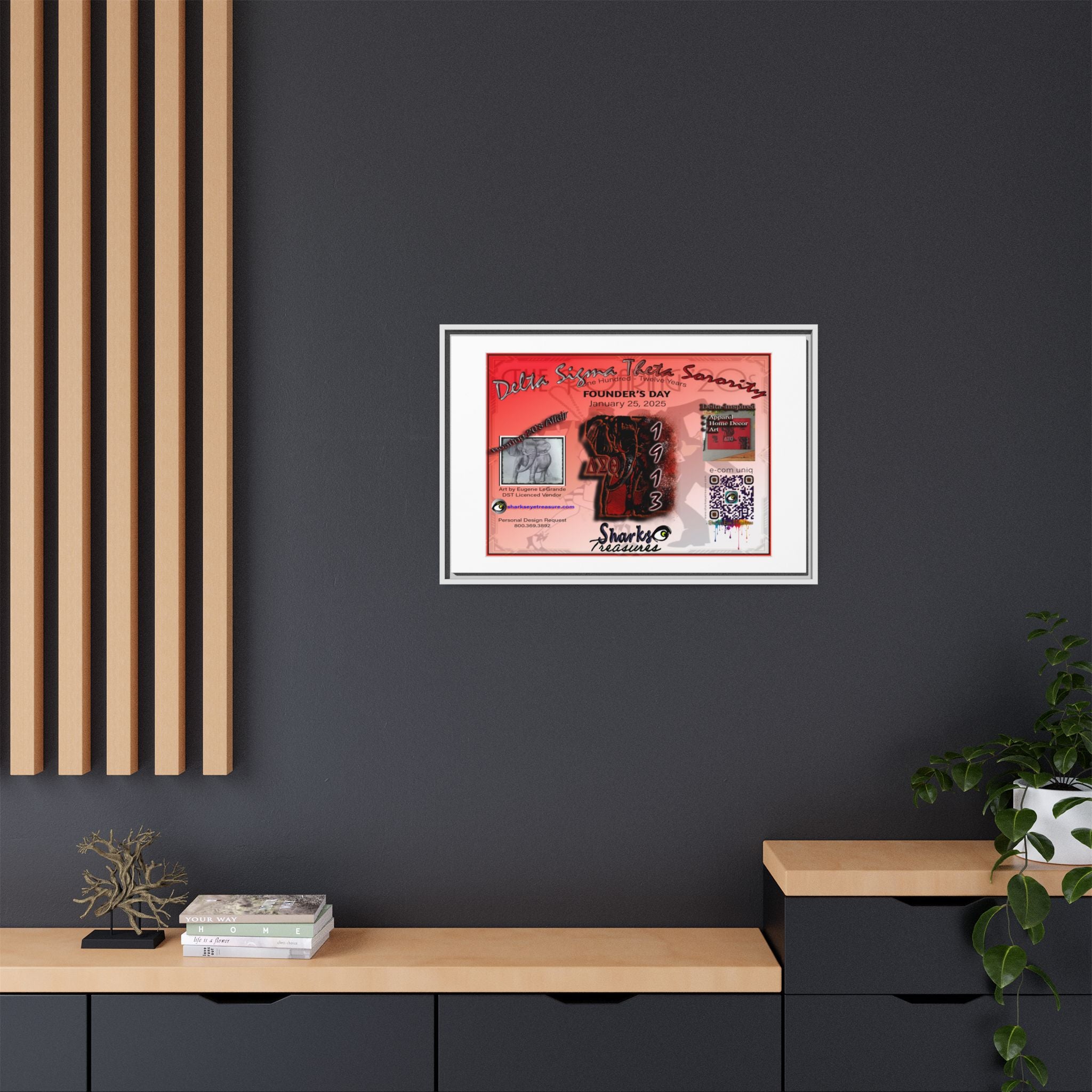 Matte Canvas, Framed (Multi-color) Delta Sigma Theta Collection by SharksEye Treasures