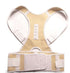 Beige neoprene posture adjustment belt with magnetic therapy for shoulder and back support