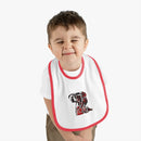 Baby Contrast Trim Jersey Bib Delta Sigma Theta Collection by SharksEye Treasures