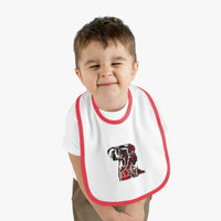 Baby Contrast Trim Jersey Bib Delta Sigma Theta Collection by SharksEye Treasures
