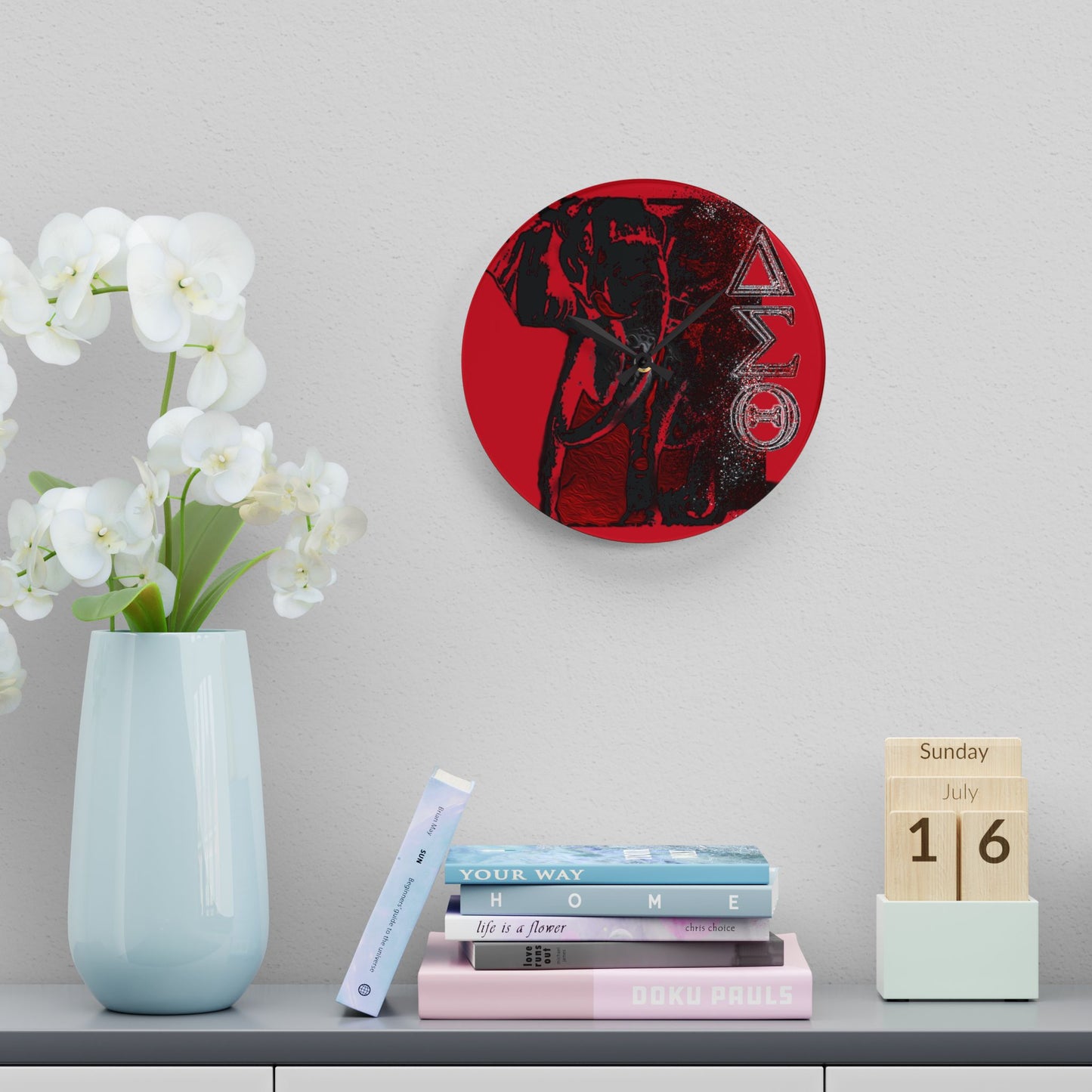 Acrylic Wall Clock Delta Sigma Theta Collection by SharksEye Treasures