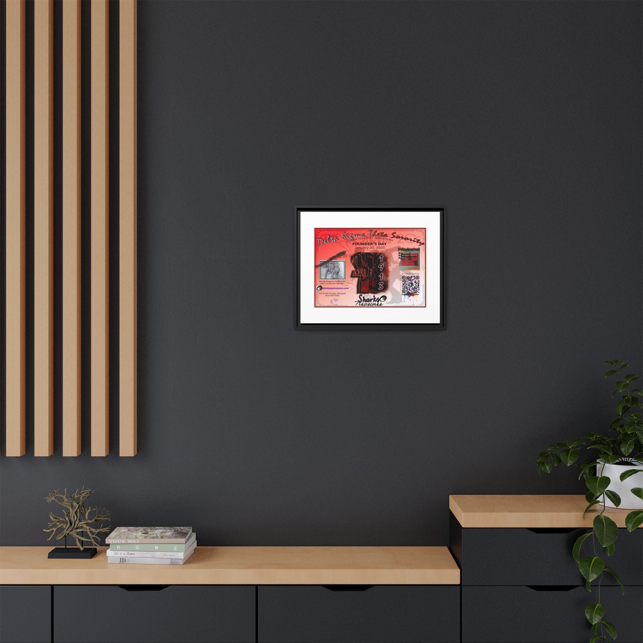 Matte Canvas, Framed (Multi-color) Delta Sigma Theta Collection by SharksEye Treasures