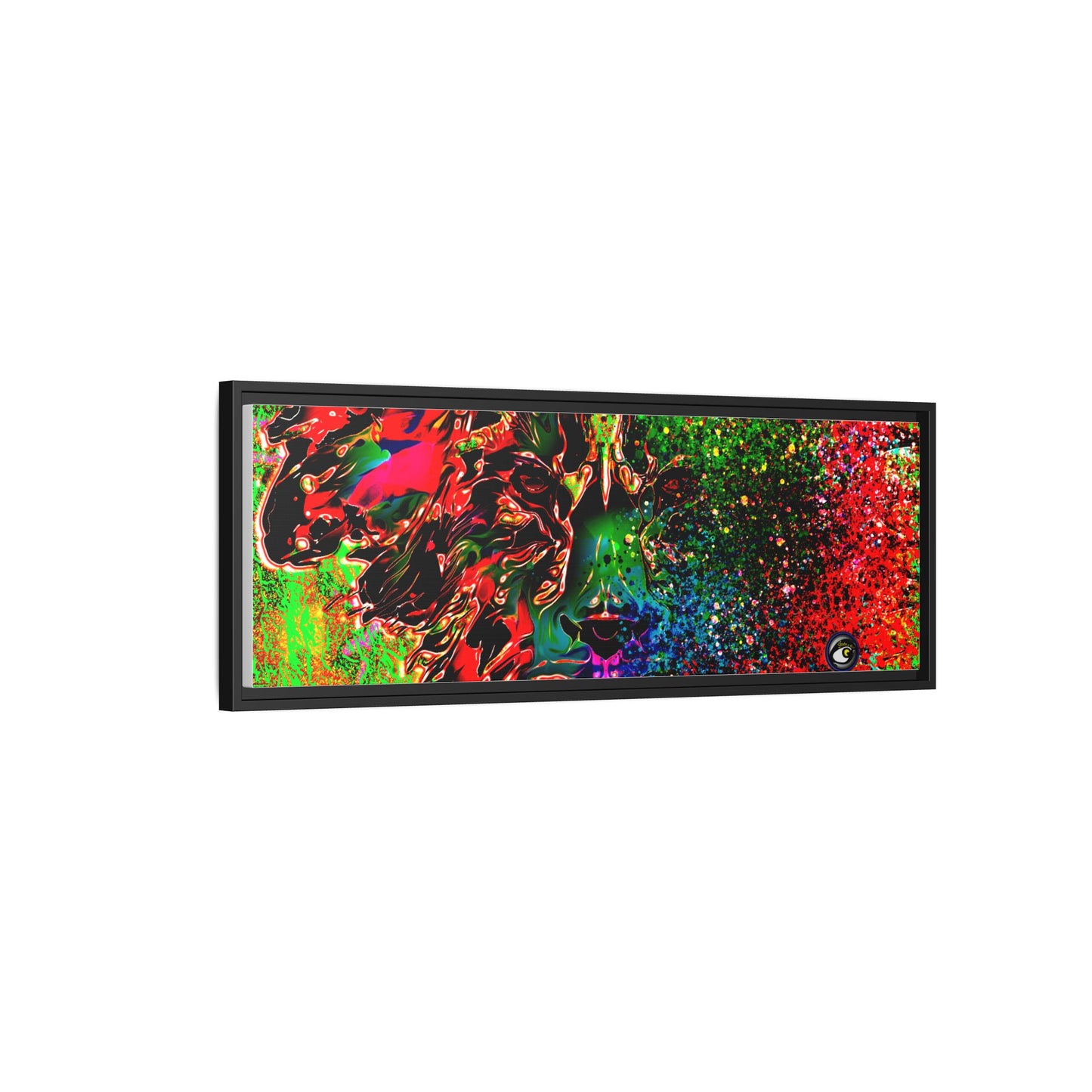 Matte Canvas, Framed (Multi-color) Lion Abstract Collection by SharksEye Treasures