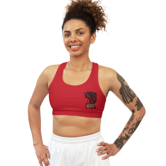 Seamless Sports Bra (AOP) Delta Sigma Theta Collection by SharksEye Treasures