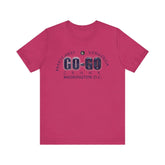 Unisex jersey short sleeve tee from Go-Go Music Collection by SharksEye Treasures with soft cotton and classic fit