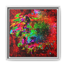 Matte Canvas, Framed (Multi-color) Lion Abstract Collection by SharksEye Treasures