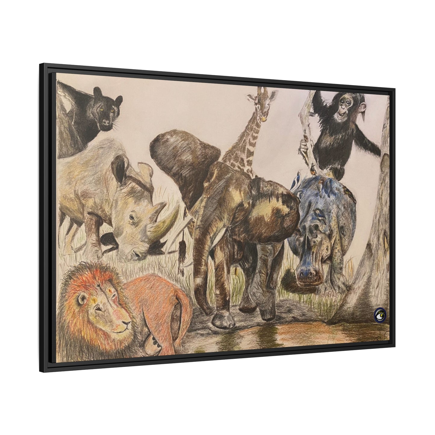 Framed Canvas Animal Kingdom Print by Sharkseye