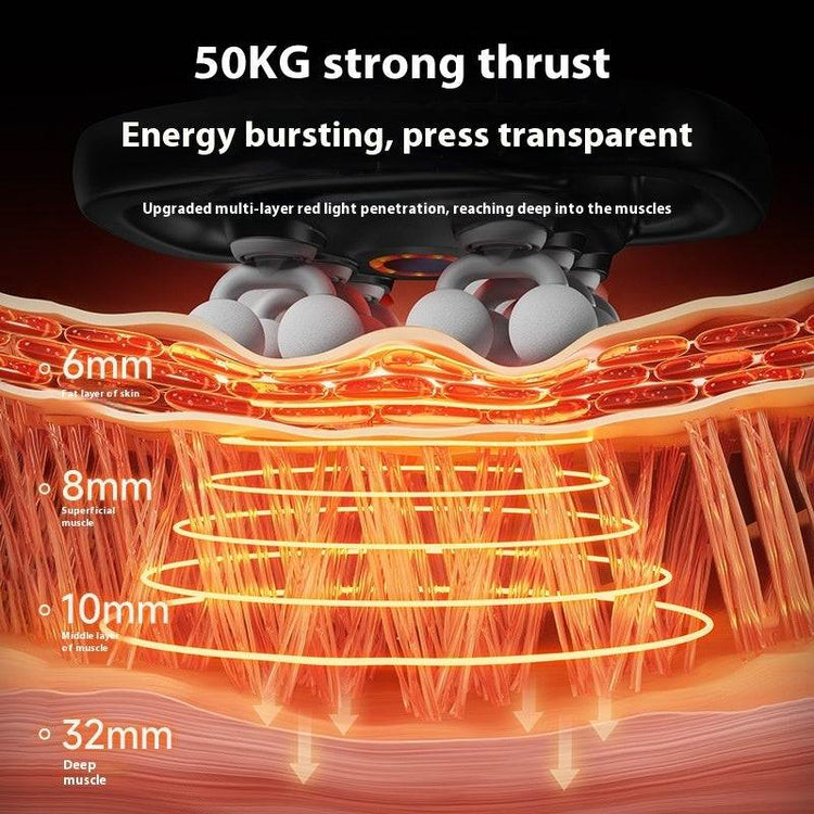 12 head massage gun with 50KG strong thrust and deep muscle penetration up to 32mm