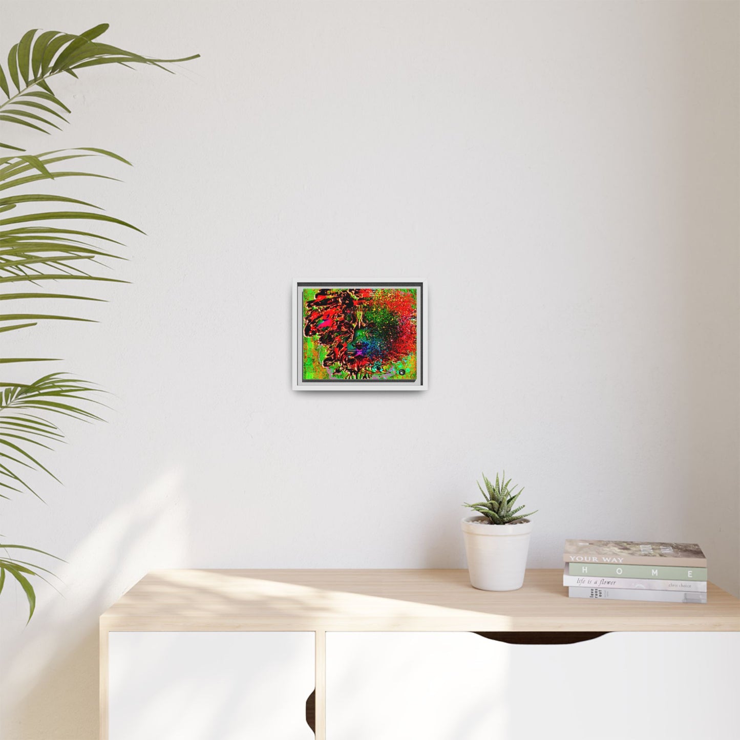 Matte Canvas, Framed (Multi-color) Lion Abstract Collection by SharksEye Treasures